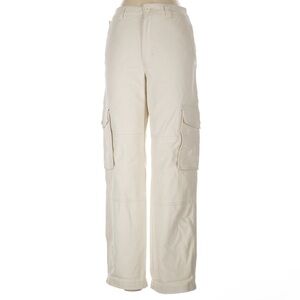 ARITZIA TNA WOMEN’S CREAM WIDE LEG HIGH WAISTED CARGO PANTS SIZE 2